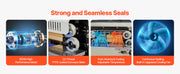 Load image into Gallery viewer, SucceBuy Continuous Bag Band Sealing Machine 0.24-0.47in Width Horizontal Band Sealer with Ink Printing for 0.001-0.03 in Bags
