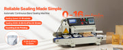 Load image into Gallery viewer, SucceBuy Continuous Bag Band Sealing Machine 0.24-0.47in Width Horizontal Band Sealer with Ink Printing for 0.001-0.03 in Bags
