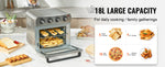 Amocart 18L 1700W Air Fryer Toaster Oven Stainless Steel Toaster Ovens Countertop Combo with Grill Home and Commercial Use