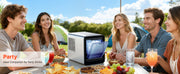 Bild in Galerie-Viewer laden, Amocart Countertop Ice Maker 33 44 lbs per Day Self-Cleaning Portable Machine w/Scoop Drawer-Style Ice Access Ice-Making Machin
