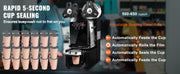 Load image into Gallery viewer, Amocart Fully Automatic Cup Sealing Machine 500-650 Cups/H Cup Sealer Machine fit 190mm Tall &amp; 90/95mm Cup for Milk Boba Tea
