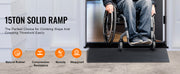 Load image into Gallery viewer, Amocart 1.2" Rise Threshold Ramp Cuttable Natural Rubber Wheelchair Ramp Scooter with Double-Sided Tape for Doorways Driveways
