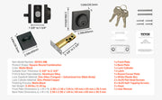 Bild in Galerie-Viewer laden, Amocart Deadbolt Lock Square Single Cylinder Dead Bolt Keyed Fits Standard Size Interior Exterior Doors Full Metal 3 Keys
