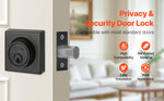 Amocart Deadbolt Lock Square Single Cylinder Dead Bolt Keyed Fits Standard Size Interior Exterior Doors Full Metal 3 Keys