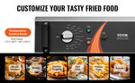 Amocart Commercial Deep Fryer 3000W Electric Turkey Fryer with Basket 30.6Qt Single Tank Countertop Stainless Steel Deep Fryers