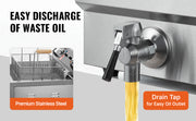 Charger l'image dans la visionneuse de galerie, Friteuse commerciale SucceBuy 3000W électrique pour dinde avec panier 30,6 Qt Friteuses de comptoir en acier inoxydable à réservoir unique
