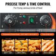 Bild in Galerie-Viewer laden, Amocart  Electric Deep Fryer w/Dual Removable Tanks 12L 5000W Commercial Countertop  Fryer for Chicken French Fries
