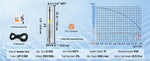 SucceBuy Deep Well Submersible Pump 0.5/1/1.5/2/3 HP 230V/60Hz Stainless Steel Water Pumps for Industrial, Irrigation & Home Use