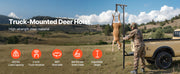 Load image into Gallery viewer, Amocart 400/500/600Lbs Truck Hitch Game Hoist with &amp; Adjustable Height Hunting Deer Hoist Winch for Skinning &amp; Cleaning Game
