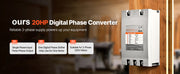 Charger l'image dans la visionneuse de galerie, Amocart 3Phase Converter 20HP 70A 220V Single Phase to 3 Phase Converter Digital Phase Shifter for Residential&amp;Light Commercial
