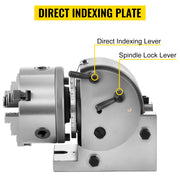 Load image into Gallery viewer, Amocart Dividing Head 5Inch 3 Jaw Precision Semi Universal Dividing Head for Milling Machine Rotary Table Tailstock Milling Set
