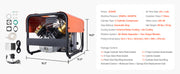 Load image into Gallery viewer, Amocart PCP Air Compressor 4500PSI/30Mpa Diving Scuba Tank Double-Cylinder Auto Stop with External Water &amp; Fan Cooling System

