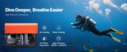 Load image into Gallery viewer, Amocart PCP Air Compressor 4500PSI/30Mpa Diving Scuba Tank Double-Cylinder Auto Stop with External Water &amp; Fan Cooling System
