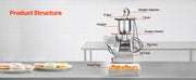 Load image into Gallery viewer, Amocart Commercial Automatic Donuts Machine Single Row 90 pcs/hour Electric High Power Maker with 3 Size Molds Auto Counting
