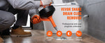 SucceBuy Drain Auger 25Ft Manual-feeding Plumbing Snake w/ Drill Attachment Drain Clog Remover Toilet Sewer Pipe Dredge for Home