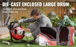 Amocart Drain Cleaner Machine 50FT 1/2 Inch Manual Feed Sewer Snake Auger with 4 Cutters & Air-activated Foot Switch for Pipes