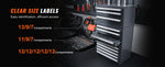 Amocart Drill Bit Dispenser Cabinet 3 Pieces Three-Drawer 1/16" to 1/2" & Letter Sizes A to Z Five-Drawer Drill Bit Organizer