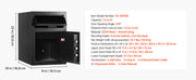 Load image into Gallery viewer, Amocart Drop Safe Large Capacity Front Drop Slot Safe Box with Digital Keypad Cash Depository Box with Spare Keys for Cash Bank
