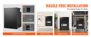 Load image into Gallery viewer, Amocart 1.7 Cub Depository Safe Deposit Safe Electronic Code Lock &amp; 2 Keys Business Drop Slot Safe for Cash Mail Office Hotel
