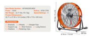 Load image into Gallery viewer, Amocart Drum Fan24 Inch High Velocity Shop Fan Use 3-Speed 8600CFM 360°0-2h Timer Fan to Warehouse Workshop Factory Basement
