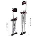 Amocart Drywall Stilts 18''-30''/36''-50'' Adjustable Aluminum Tool Stilts Protective Knee Pads Non-Slip Work Stilts for Home