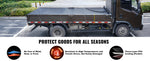 Amocart 18oz Dump Truck Mesh Tarp PVC Coated Heavy Duty Cover with Reinforced Webbing for Manual or Electric Dump Truck Syste