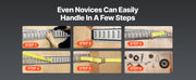 Load image into Gallery viewer, SucceBuy Universal E-Track Tie-Down Rail Kit W/ 8 Steel Rails 2 Single Slots 8 O-Rings Tie-Offs Trailer Car Securing Accessories
