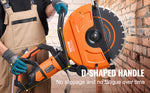 Amocart Electric Concrete Saw 16 in 3200 W Motor Circular Cutter with Max. 6 in Adjustable Cutting Depth Pump Blade for Brick