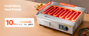 Charger l'image dans la visionneuse de galerie, SucceBuy Plancha Électrique Commerciale 50-300°C Température Réglable, Gril Plat de Comptoir en Acier Inoxydable pour Steak, Crêpes
