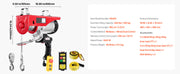 Bild in Galerie-Viewer laden, Amocart 2200 lbs Electric Hoist Single/Double Slings Lift Crane Hoist with Wireless/Wired Control Electric Winch for Garage
