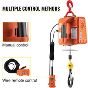 Bild in Galerie-Viewer laden, SucceBuy 500kg/1100lbs Electric Hoist Winch Portable Crane 25ft Lifting Height Wired Remote Control for Transportation
