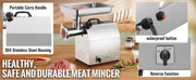 Bild in Galerie-Viewer laden, Amocart Electric Meat Grinder Food Processors Sausage Maker Filler Mincer Stuffer Stainless Steel with 2 Blades for Kitchen
