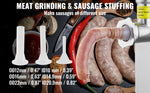 Amocart Electric Meat Grinder 5 Lb/Min Industrial Meat Mincer with Blade Grinding Plate Sausage Stuffing Blade and 3 Tubes