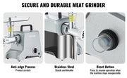 Bild in Galerie-Viewer laden, SucceBuy Electric Meat Grinder 5 Lb/Min Industrial Meat Mincer with Blade Grinding Plate Sausage Stuffing Blade and 3 Tubes

