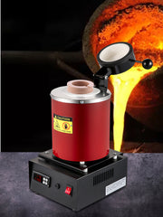 Load image into Gallery viewer, Amocart 1350W Gold Melting Furnace with 1 kg and 3 kg Ceramic Crucible Ingot Die for Processing of Gold Silver Aluminum Copper
