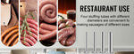 Amocart 10L/15L Electric Sausage Stuffer Stainless Steel Making Sausage Machine Commercial Grade with 4 Filling Funnel for Home