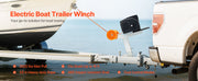 Load image into Gallery viewer, Amocart 2000lbs Electric Boat Winch 12V DC 300W with Wired Remote Control Hand Crank Reversible Electric Trailer Winch for Boat

