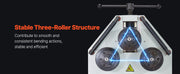 Charger l'image dans la visionneuse de galerie, SucceBuy 2.2KW Electric Roll Bending Machine with 180° Maximum Bending Angle Support Horizontal/Vertical Operation (220V 60Hz)

