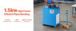 Amocart Electric Tube Bending Machine 1.5 KW Electric Tube Bender for 5/8 to 1-1/2in Pipes with 5 Set Dies, Manual & Auto Modes