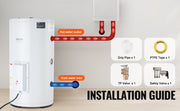 Load image into Gallery viewer, SucceBuy Electric Water Heater 40/70L Tank Instant Hot Water Heater 1.6Kw Tankless Water Heater w/ LED Display Knob Control IPX4
