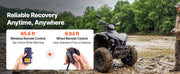 Bild in Galerie-Viewer laden, Amocart 6000LBS Electric Winch 12V ATV/UTV Winch with 49.2ft Synthetic Rope Wireless &amp; Wired Remote Control for Towing Off-Road
