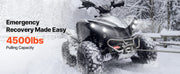 Bild in Galerie-Viewer laden, Amocart 4500LBS Electric Winch 12V ATV/UTV Winch with 39ft Steel Wire Rope Wireless &amp; Wired Remote Control for Towing Off-Road
