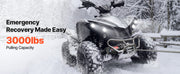 Bild in Galerie-Viewer laden, Amocart 3000LBS Electric Winch 12V Wired ATV/UTV Winch with 3/16in x 39.4ft Steel Wire Rope IP55 Waterproof for Towing Off-Road
