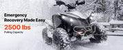 Charger l'image dans la visionneuse de galerie, Amocart 2500/3500LBS 12V Wired Electric ATV/UTV Winch with 32/39ft Synthetic Rope Aluminum Fairlead Mount Plate for Towing Car

