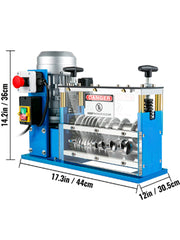 Bild in Galerie-Viewer laden, SucceBuy Electric Wire Stripping Machine Cable Stripper 1.5-38mm 11 Channels Acrylic+Aluminum W/Blade for Scrap Copper Recycling
