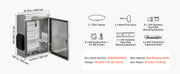 Load image into Gallery viewer, Amocart Outdoor Electrical Box 20 x 16 x 8 in Stainless Steel Ventilated Electrical Enclosure with Thermostat and Fan, Rain Hood, Hinge Connection, Wall/Pole Mounted
