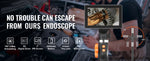 Amocart Articulating Borescope Camera with Light Two-way Articulated Endoscope Inspection with 6.4mm Tiny Lens 5" 1080P Screen