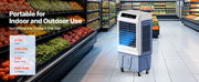 Bild in Galerie-Viewer laden, Amocart Evaporative Air Cooler 3100CFM with 9Gal Water Tank Swamp Cooler with Remote Control 12H Timer 4 Ice Boxes 3 Wind Speed
