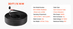 Amocart 30FT/50FT/100FT Solar Panel Extension Cable with Flame Retardant Protective Sleeving Female and Male Connectors for RV