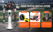 Load image into Gallery viewer, Amocart 37.77cc Gas-Powered T Post Driver 4-Stroke Engine Gasoline Fence Piling Pounder with 3 Post Driving Head(45/55/88 mm)
